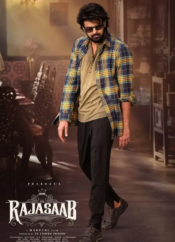 Raja Saab Movie Prabhas new look poster