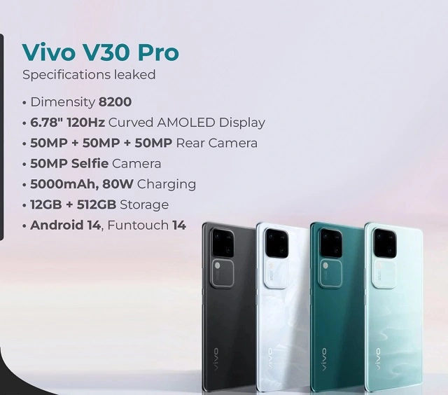 Vivo v30 pro 5g smartphone