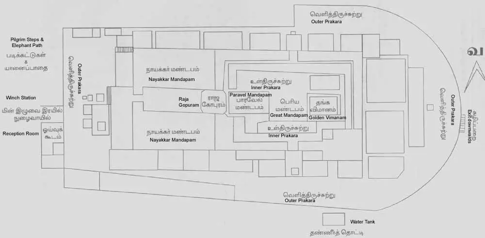 Palani subramanyaswamy Temple map