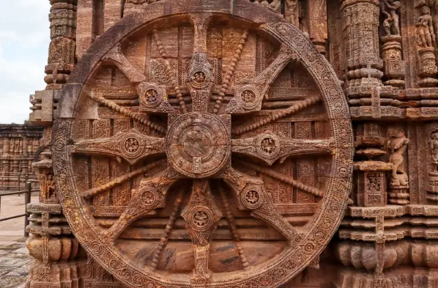 Sun temple chariot wheels