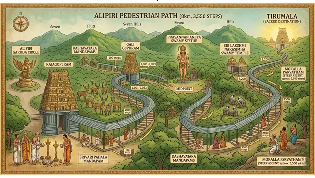 Alipiri steps route Tirumala